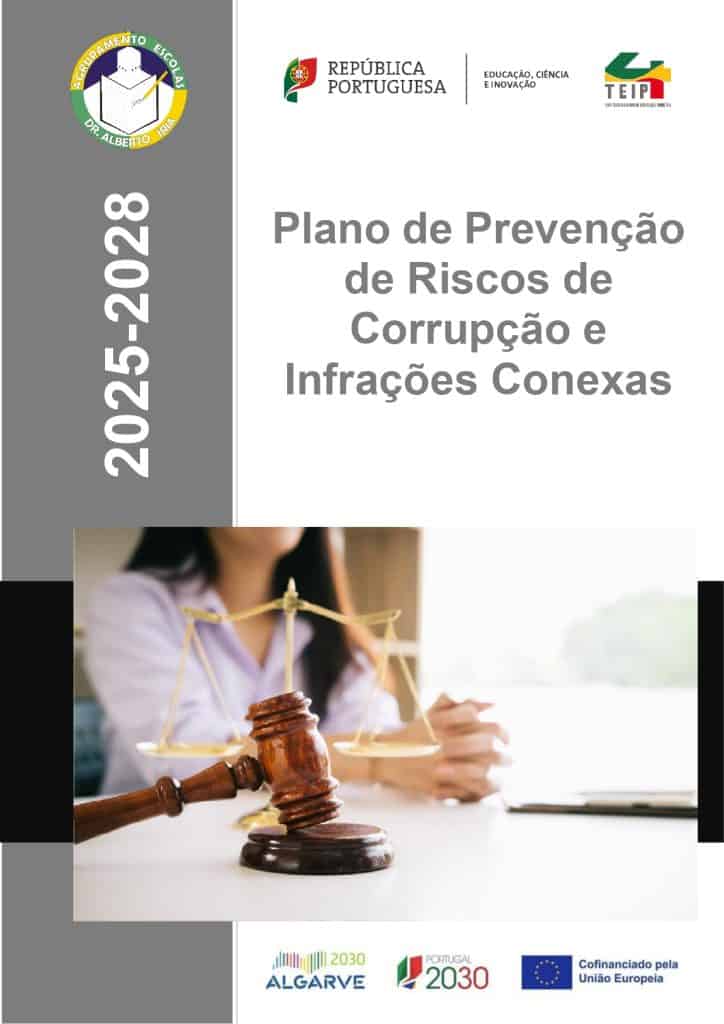 Prevenção de riscos de corrupção e infrações conexas na escola Agrupamento de Escolas Dr. Alberto Iria, Portugal, plano de ação anticorrupção, educação para a integridade e transparência, estratégia de conformidade.